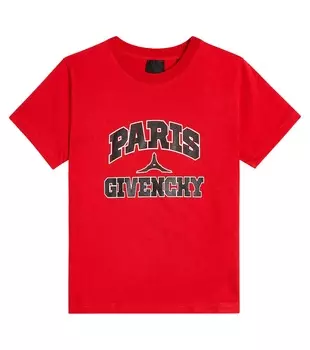Футболка из хлопкового джерси с логотипом Givenchy, красный