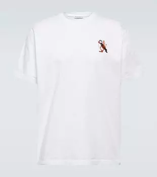 Футболка из хлопкового джерси с логотипом Jw Anderson, белый