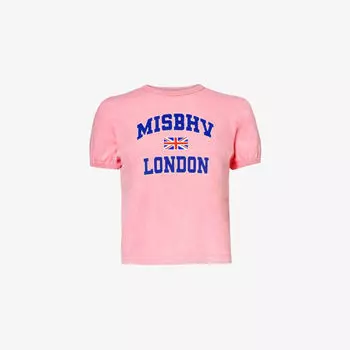 Футболка из хлопкового джерси с логотипом London Misbhv, розовый