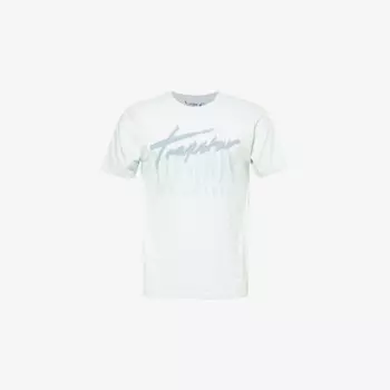 Футболка из хлопкового джерси с логотипом London chenille Trapstar, синий