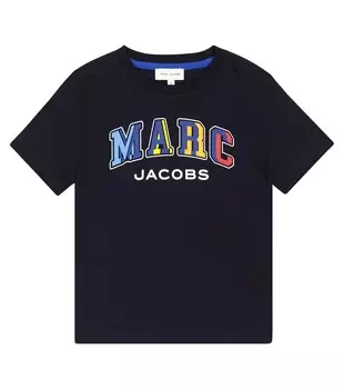 Футболка из хлопкового джерси с логотипом Marc Jacobs, синий