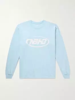 Футболка из хлопкового джерси с логотипом NEIGHBORHOOD, голубой