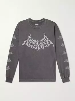 Футболка из хлопкового джерси с логотипом NEIGHBORHOOD, серый