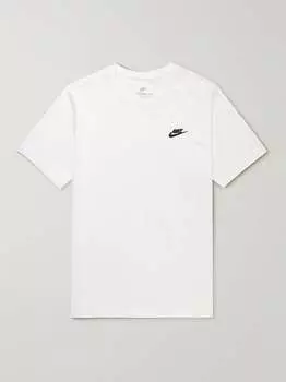 Футболка из хлопкового джерси с логотипом NIKE, белый