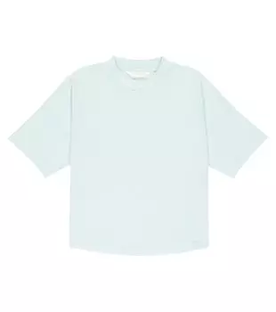 Футболка из хлопкового джерси с логотипом Palm Angels, синий