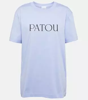 Футболка из хлопкового джерси с логотипом PATOU, синий