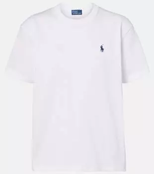 Футболка из хлопкового джерси с логотипом Polo Ralph Lauren, белый