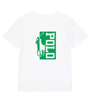 Футболка из хлопкового джерси с логотипом Polo Ralph Lauren, белый