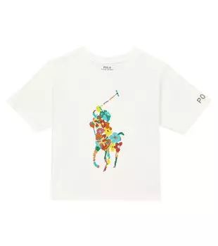 Футболка из хлопкового джерси с логотипом Polo Ralph Lauren, белый