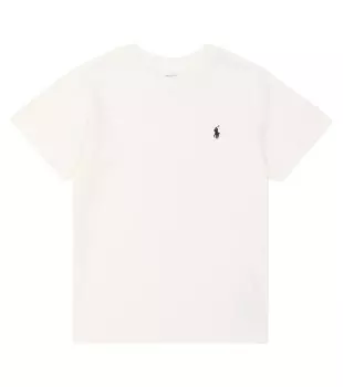 Футболка из хлопкового джерси с логотипом Polo Ralph Lauren, белый
