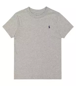 Футболка из хлопкового джерси с логотипом Polo Ralph Lauren, серый