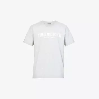 Футболка из хлопкового джерси с логотипом True Religion, серый