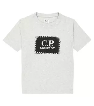 Футболка из хлопкового джерси с логотипом u16 C.P. Company, серый
