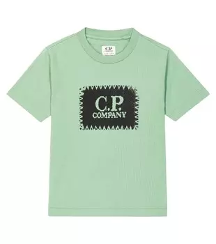 Футболка из хлопкового джерси с логотипом U16 C.P. Company, зеленый