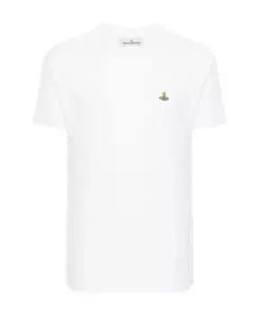 Футболка из хлопкового джерси с логотипом в виде шара Vivienne Westwood, белый