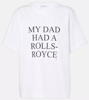 Футболка из хлопкового джерси с надписью Victoria Beckham, белый