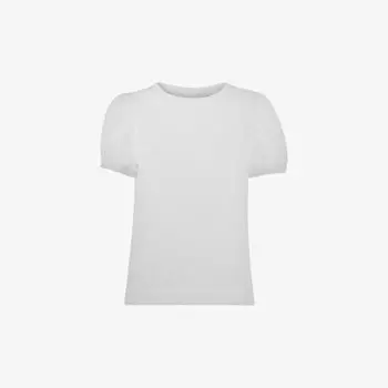 Футболка из хлопкового джерси с объемными рукавами Whistles, белый