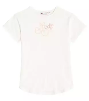 Футболка из хлопкового джерси с принтом aada Bonpoint, белый