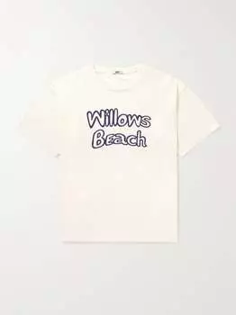 Футболка из хлопкового джерси с принтом BODE, кремовый