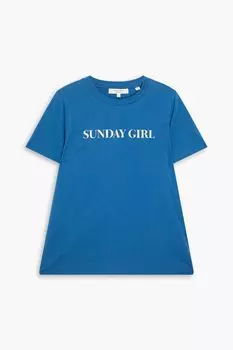 Футболка из хлопкового джерси с принтом CHINTI & PARKER, синий