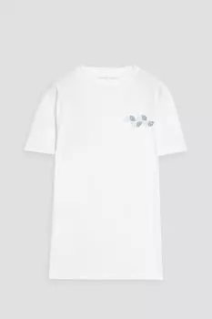 Футболка из хлопкового джерси с принтом DEREK ROSE, белый