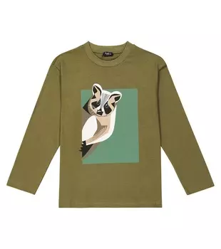 Футболка из хлопкового джерси с принтом Il Gufo, зеленый