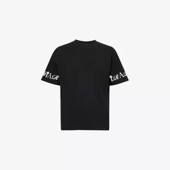 Футболка из хлопкового джерси с принтом логотипа Trapstar, черный