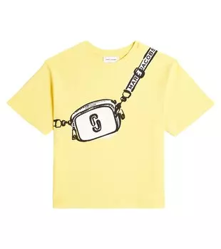 Футболка из хлопкового джерси с принтом Marc Jacobs, желтый