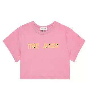 Футболка из хлопкового джерси с принтом Marc Jacobs, красный