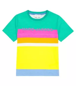 Футболка из хлопкового джерси с принтом Marc Jacobs, зеленый