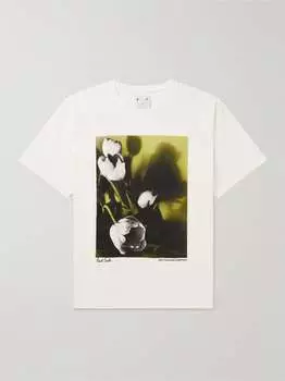 Футболка из хлопкового джерси с принтом Paul Smith POP TRADING COMPANY, белый