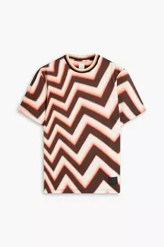 Футболка из хлопкового джерси с принтом PAUL SMITH, коричневый