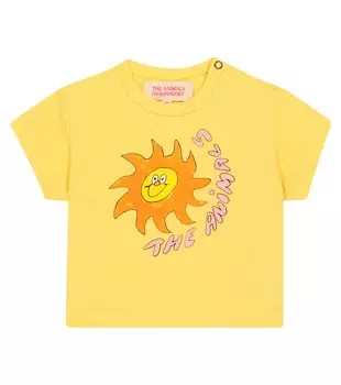 Футболка из хлопкового джерси с принтом «петух» The Animals Observatory, желтый