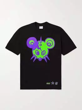 Футболка из хлопкового джерси с принтом Psyko Maniac STRAY RATS, черный