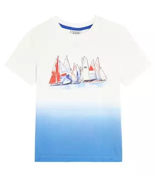 Футболка из хлопкового джерси с принтом Scotch & Soda, мультиколор