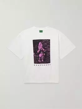 Футболка из хлопкового джерси с принтом SMALL TALK, белый