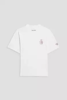 Футболка из хлопкового джерси с принтом STAND STUDIO, белый