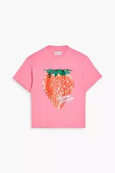 Футболка из хлопкового джерси с принтом STAND STUDIO, розовый