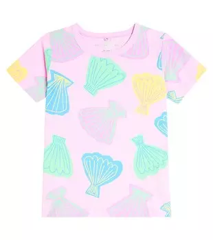 Футболка из хлопкового джерси с принтом Stella Mccartney, розовый