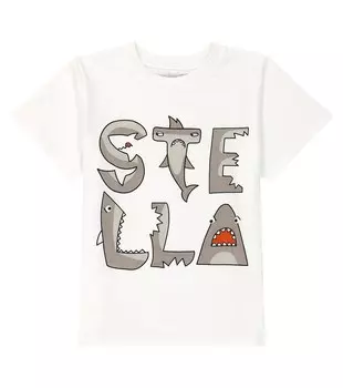 Футболка из хлопкового джерси с принтом Stella Mccartney, белый