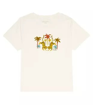 Футболка из хлопкового джерси с принтом Tayo Louise Misha, бежевый