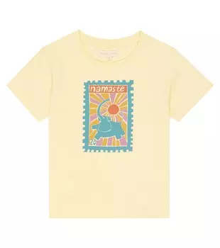 Футболка из хлопкового джерси с принтом Tayo Louise Misha, желтый
