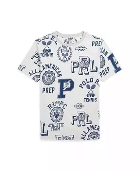 Футболка из хлопкового джерси с рисунком для мальчиков Big Boys Polo Ralph Lauren, мультиколор