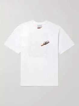 Футболка из хлопкового джерси с шахматным принтом THISISNEVERTHAT, белый