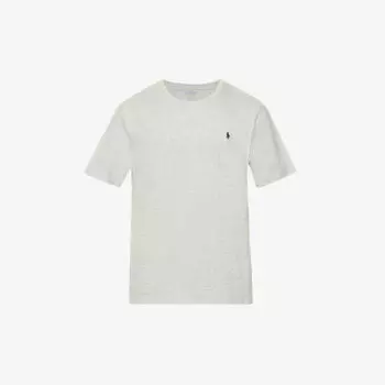 Футболка из хлопкового джерси с вышитым логотипом Polo Ralph Lauren, цвет andover heather