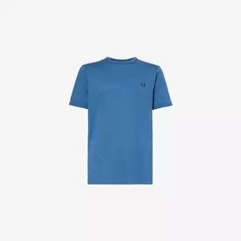 Футболка из хлопкового джерси с вышитым логотипом Ringer Fred Perry, синий