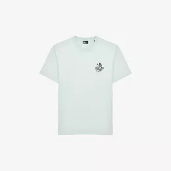 Футболка из хлопкового джерси с вышивкой черепа Vintage The Kooples, цвет ocean