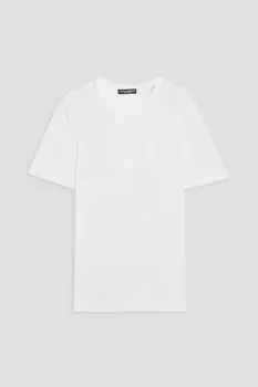 Футболка из хлопкового джерси с вышивкой DOLCE & GABBANA, белый