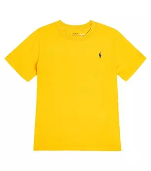 Футболка из хлопкового джерси с вышивкой Polo Ralph Lauren, желтый