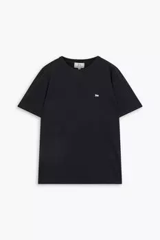 Футболка из хлопкового джерси с вышивкой WOOLRICH, черный